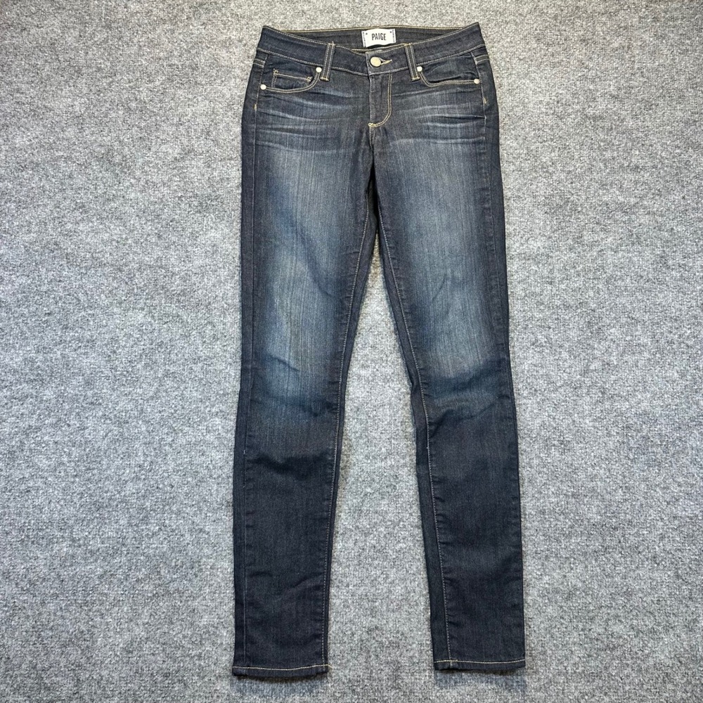 Paige Verdugo Ultra Skinny Jeans Womens 27 Dark Wash Indigo Denim Casual Classic